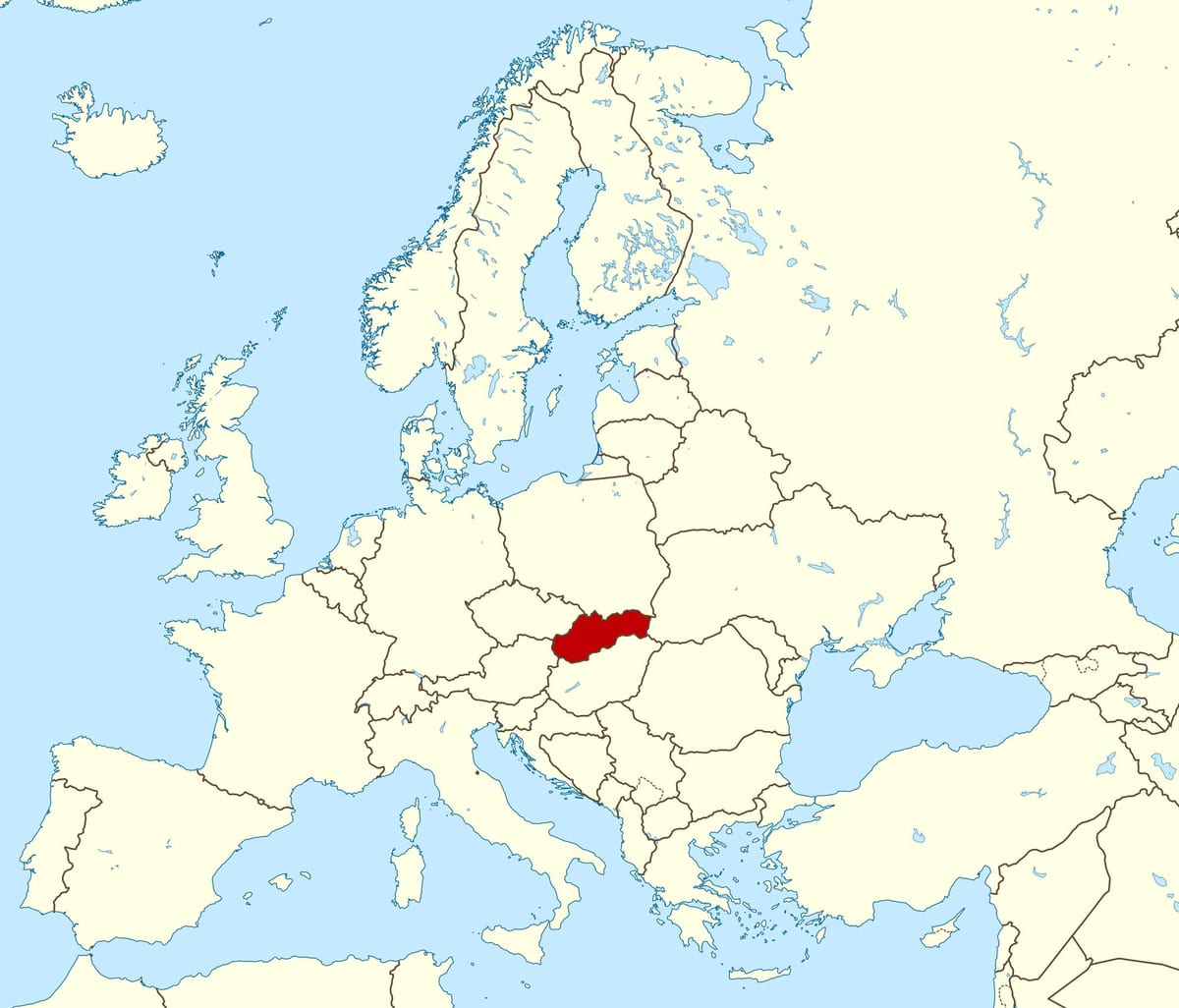 지도 슬로바키아의 지도 europe