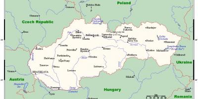 지도 슬로바키아의 도시