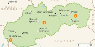 지도 슬로바키아의 영역