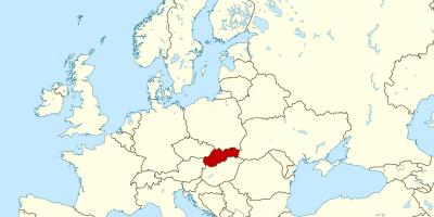 지도 슬로바키아의 지도 europe